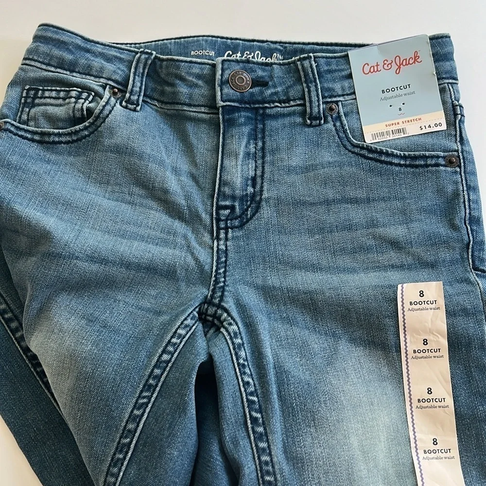 Cat & Jack Bootcut Super Stretch Jeans In Medium Wash! NWT!